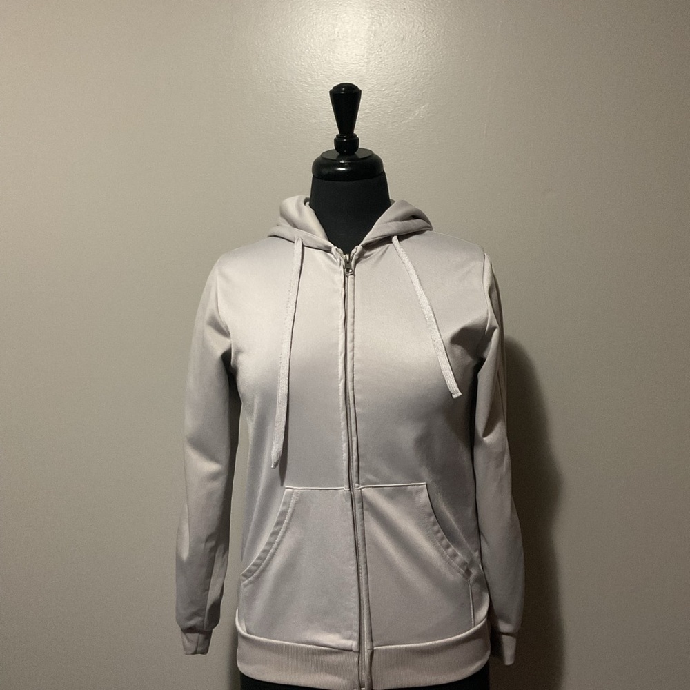 Women's Gray Zip-Up Hoodie